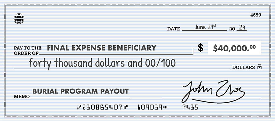 Burial Program Payout